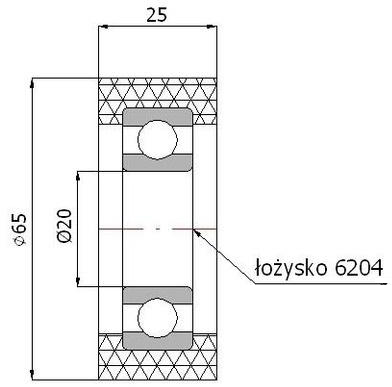 VALCE VALCE fi 65mm TLAKOVÉ VALCE šírka 25mm