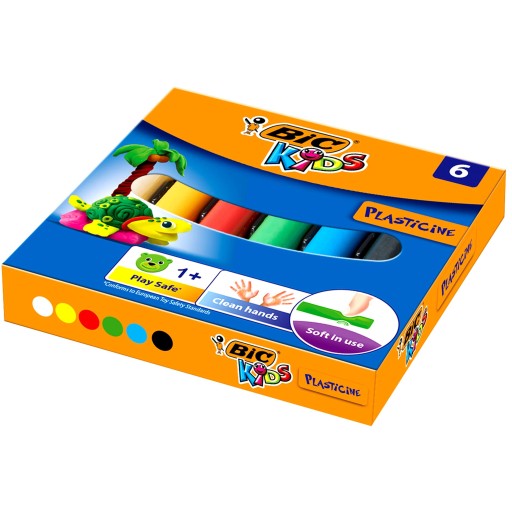 Neznačkujúca Creative Plasticine BIC KIDS 6 farieb
