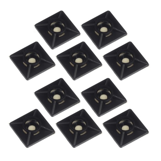 Montážne podstavce pre upínacie pásky 19x19mm, čierna