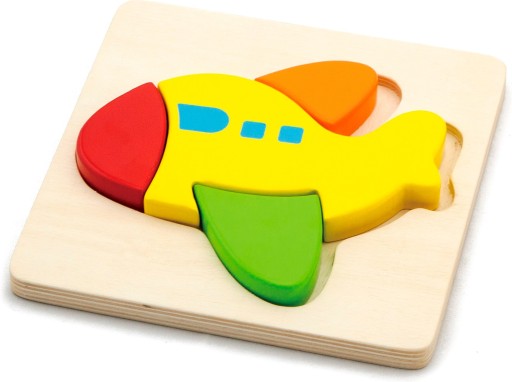 VIGA Baby prvé drevené puzzle, Lietadlo