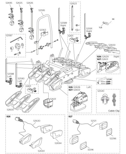 DIELY THULE PRE KUFOR 927 a 923