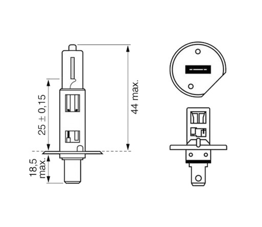 ŽIAROVKA HALOGÉNOVÁ BIELA H1 12V 55W P14.5S