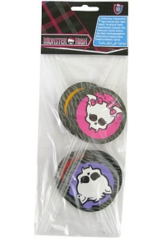 Narodeninové slamky na párty Monster High 6 ks.