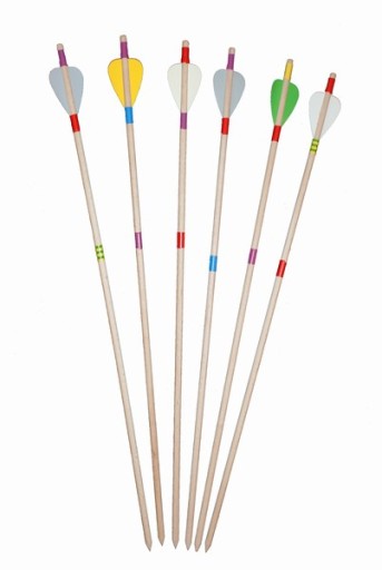Drevený šíp do luku 60 cm, mix farieb - 3 ks