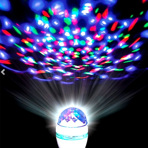 Disco Žiarovka otočný LED projektor Laserové párty osvetlenie