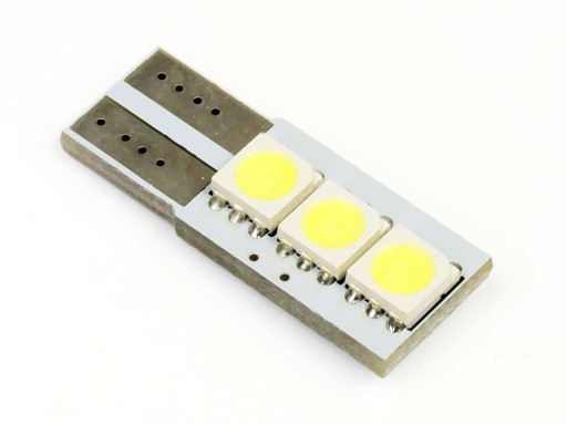 LED ŽIAROVKA W5W 3 SMD T10 CANBUS môže zbernicová strana