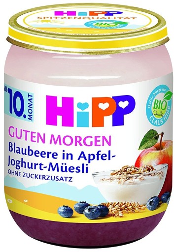 HiPP jogurt s müsli, čučoriedkami a jablkom