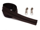 PÁSKA NA Zips 5mm TMAVO HNEDÁ + 2 SILNÉ Zipsy