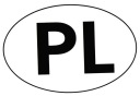 INFORMAČNÁ NÁLEPKA IDENTIFIKÁCIA KRAJINY POĽSKO PL