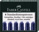 Náplne do pera FABER CASTELL krátke, 6 ks, modré