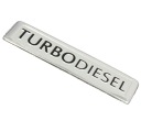 NÁLEPKA HLINÍKOVÝ ZNAK 3D CHROME TURBO DIESEL