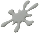 NÁLEPKA ŽIVOČIŠNÝ ZNAK SILVER BLOT 3D ŠKRABANINY