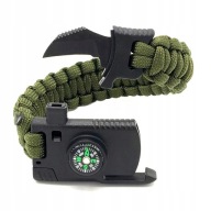 NÁRAMOK PARACORD SURVIVAL BAND 5v1 S NOŽOM MILITARY SURVIVAL
