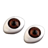 REALISTICKÉ HNEDÉ OČI KNIHY 12x17mm