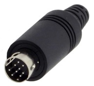 Mini DIN zástrčka 9 pin 9p pre montáž kábla (1178)