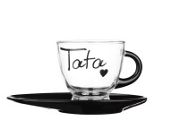 DAD CUP 200/220 ml čierna podšálka so sladkosťami