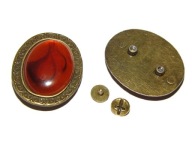Cvočky 39x32 mm, UMELÝ JANTAR, SADA 2 ks