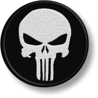 PUNISHER Thermo Embroidered Patch APLIKÁCIA 110mm