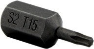 BIT TORX T15 x 30MM S2 10MM HEX.