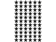Samolepky na stenu BLACK STARS 3cm 132 ks