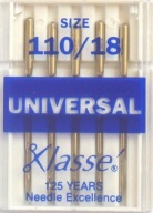 UNIVERZÁLNE STROJOVÉ IHLY veľ 110 -5ks- Klasse