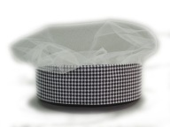 Tylová šiltovka Houndstooth s gumičkou - KUCHÁRKA