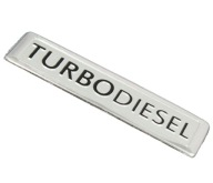 NÁLEPKA HLINÍKOVÝ ZNAK 3D CHROME TURBO DIESEL