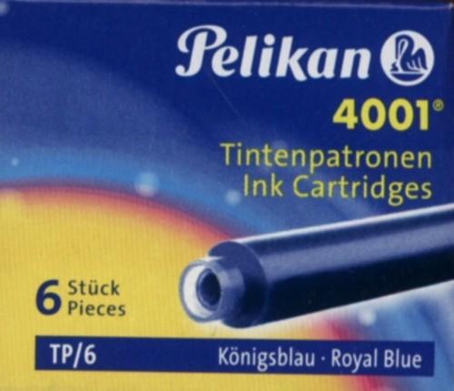 Krátke atramentové kazety Pelikan blue, 6 ks