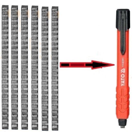 GRAPHITE H2 náplň do ceruziek, 5 ks YATO YT-69286