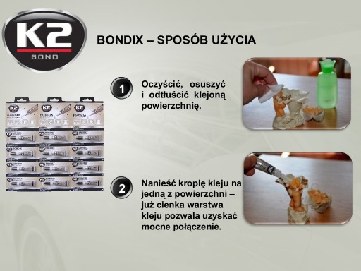 K2 BONDIX 3G lepidlo na gumu, kožu, drevo, keramiku...