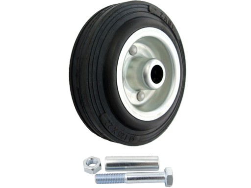 KOLIESKO 125mm KOVOVÉ A GUMOVÉ KOLIESKO na VOZÍK -21