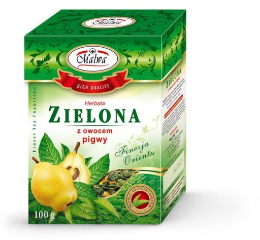 ZELENÝ ČAJ S OVOCNÝM DULÍKOM 100 gramov MALWA ČAJ