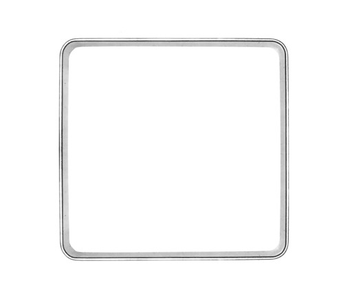 Štvorcová forma, zaoblená, 6,1 cm, geometrické obrazce.