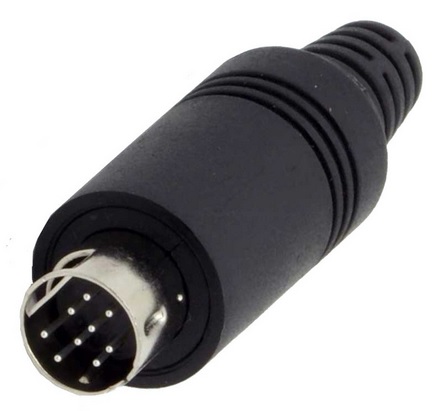 Mini DIN zástrčka 9 pin 9p pre montáž kábla (1178)