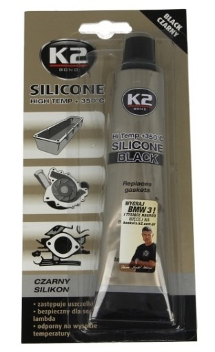 Čierny vysokoteplotný silikón K2 do 350C!!!