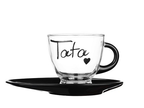 DAD CUP 200/220 ml čierna podšálka so sladkosťami
