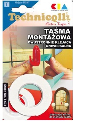 OBOJSTRANNÁ LEPIACE MONTÁŽNA PÁSKA - Technicqll