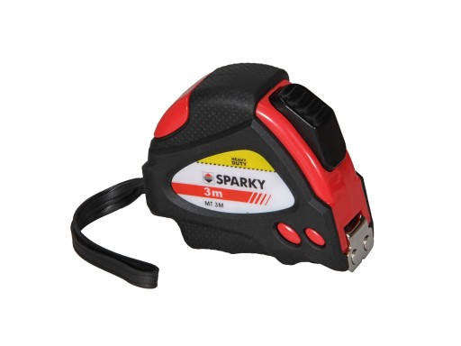 Meracia páska, 3m x 16mm, oceľ, nylon, zosilnené puzdro SPARKY