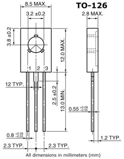 BD139-16 NPN Tranzistor 80V 1,5A 12,5W TO126