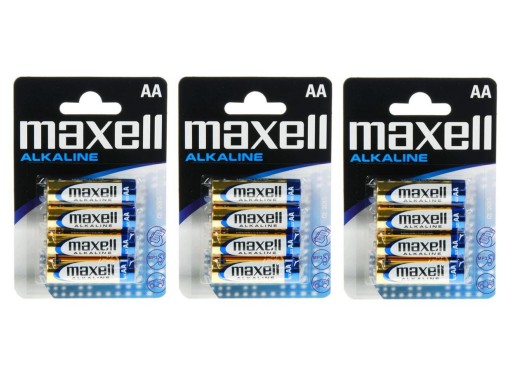12 x LR6 Maxell AA alkalická batéria AM3 prst