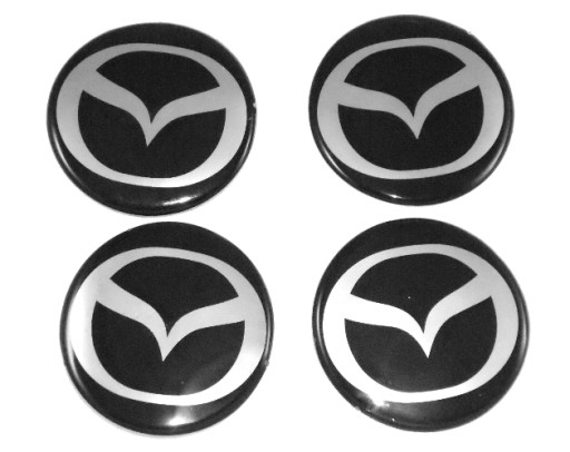 MAZDA 56mm NÁLEPKY EMBLÉMOV - HUBCAPS RIMS logo