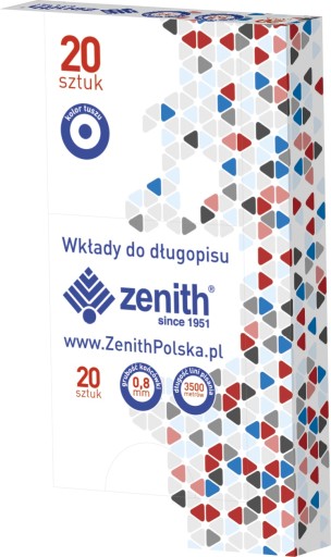ORIGINÁLNA VLOŽKA ZENITH 2 FARBY. 0,8 mm 100% KVALITA
