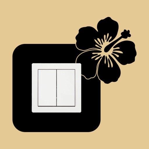 NÁLEPKA pod kontaktnú zásuvku SWITCH FLOWER do obývačky