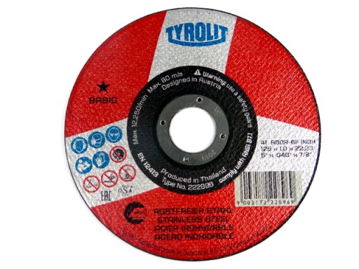 Tyrolitový oceľový rezací kotúč 125 X 1 mm