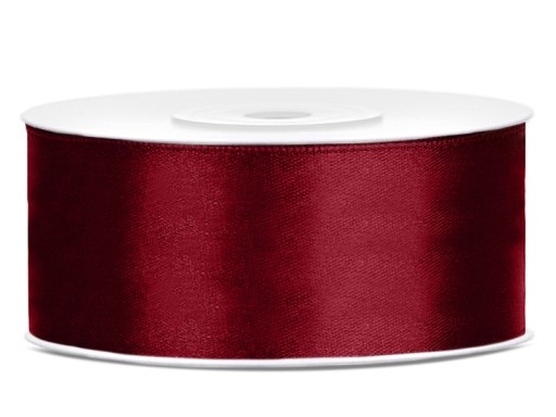Bordová saténová stuha 25mm x 25m šírka