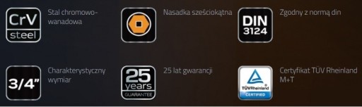 3/4 šesťhranná objímka, 22 mm
