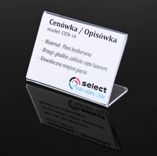 CENNÍK, POPIS - CENNÍK 80x50 mm PLEXI