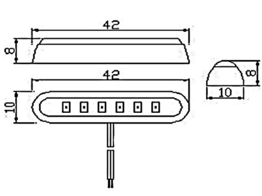 LED lampa 6 SMD Tuning NEON SCOOTER MOTOR Panel 12V