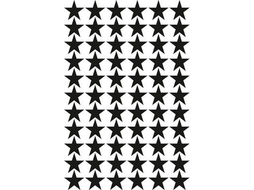 Samolepky na stenu BLACK STARS 3cm 132 ks