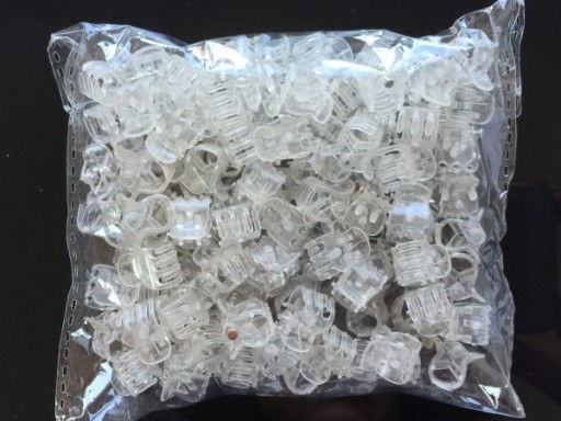 VLASOVÉ ŽABIE, TRANSPARENTNÉ ŽABIE SPOJKY, 100 ks
